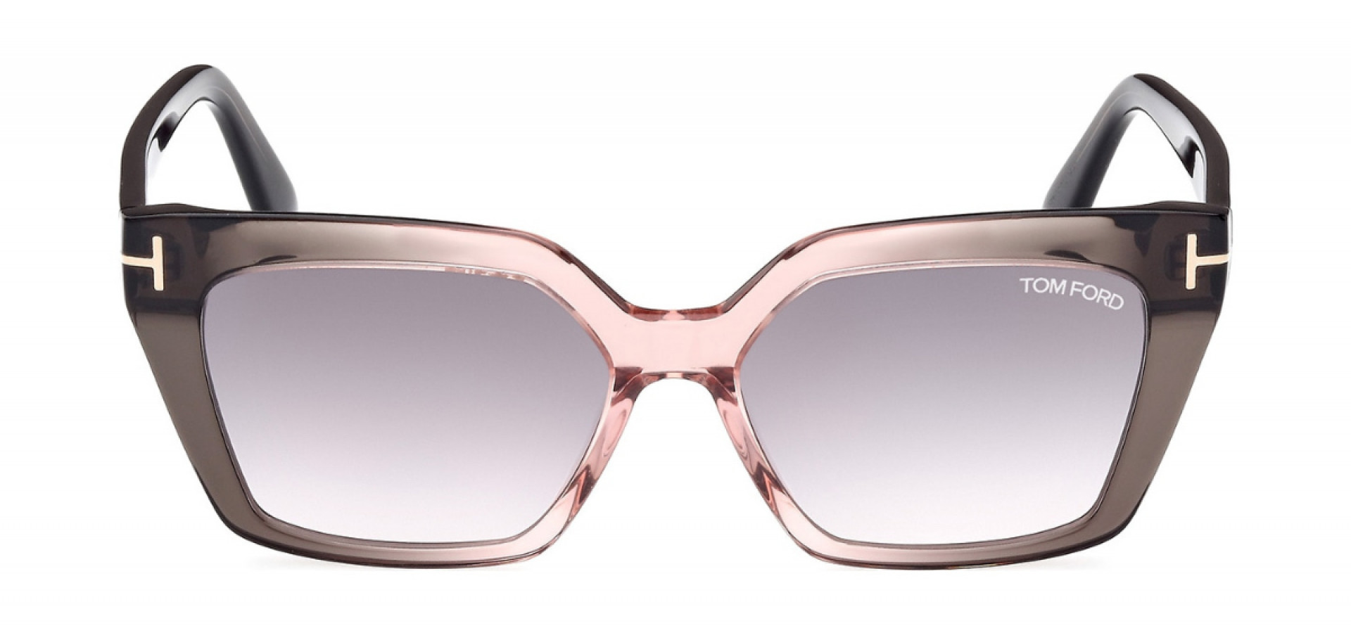 Sunčane naočale Tom Ford FT1030 53 20G: Boja: Transparent Gray/Rose, Veličina: 53-15-140, Spol: ženske, Materijal: acetat