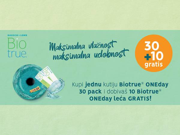 Biotrue® akcija na kupnju ONEday leća