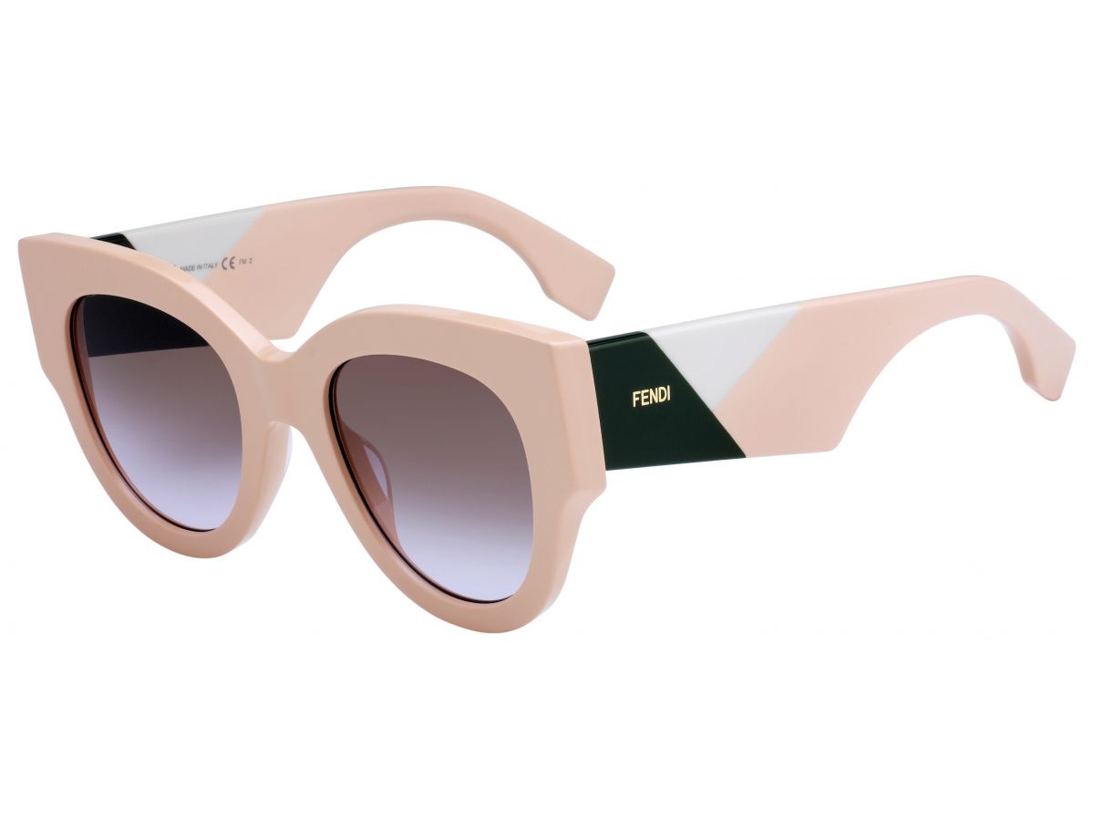 Sunčane naočale Fendi FF0327: Boja: Soft Pink, Veličina: 51-23-145, Spol: ženske, Materijal: acetat