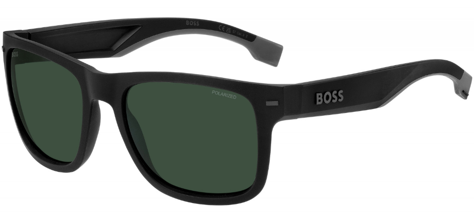 Sunčane naočale Hugo Boss BOSS 1496/S O6W 5555: Boja: Matte Black Grey, Veličina: 55-19-140, Spol: muške, Materijal: acetat, Vrsta leće: polarizirane