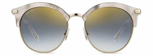 Sunčane naočale Jimmy Choo JIM HALLY/S: Boja: White, Veličina: 55/19/140, Spol: ženske, Materijal: metal, Vrsta leće: zrcalne