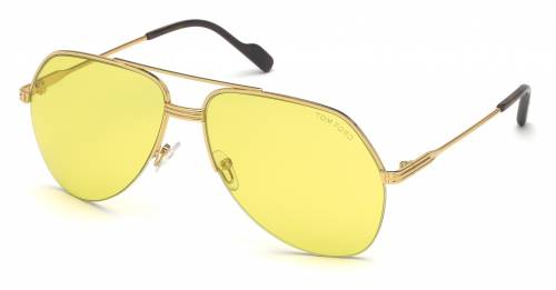 Sunčane naočale Tom Ford TOM FORD 0644: Boja: Yellow, Veličina: 52-15-140, Spol: ženske, Materijal: metal