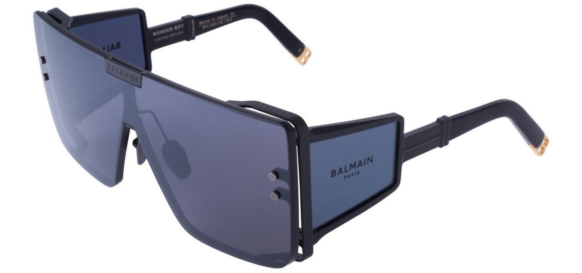 Sunčane naočale Balmain x Akoni BPS-102 WONDER BOY: Boja: Black w/ palladium matt metal, Veličina: 146-15, Spol: unisex, Materijal: acetat