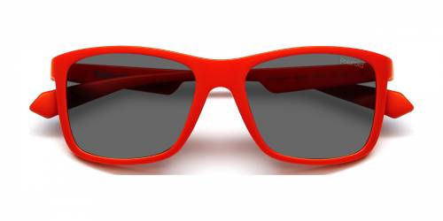 Sunčane naočale Polaroid PLD 8053/S 4E3 49M9: Boja: Red, Veličina: 49-16-130, Spol: dječje, Materijal: polikarbonat, Vrsta leće: polarizirane