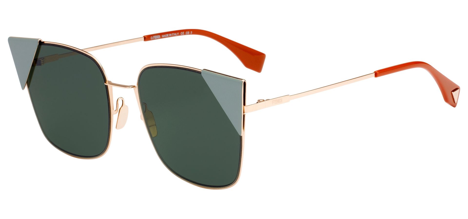 Sunčane naočale Fendi FENDI 0191/S: Boja: green, Veličina: 55-19-140, Spol: ženske, Materijal: metal