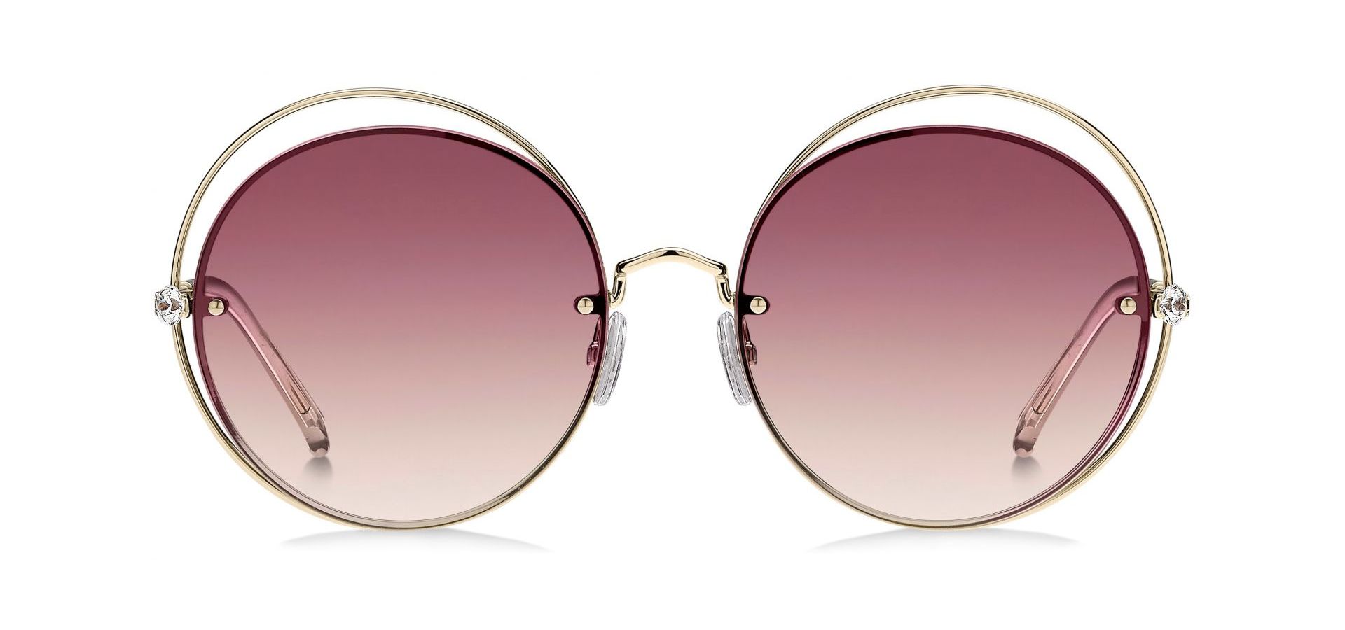Sunčane naočale Max Mara MM SHINE: Boja: Pink w/ Gold, Veličina: 55-17-145, Spol: ženske, Materijal: metal
