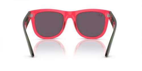 Sunčane naočale Ray-Ban 0RBR0502S 50 67132O Wayfarer reverse: Boja: Polished Transparent Red, Veličina: 50-22-145, Spol: unisex, Materijal: acetat, Vrsta leće: zrcalne