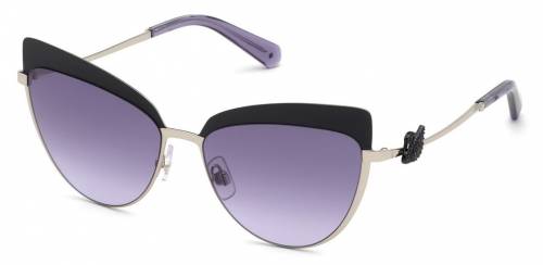 Sunčane naočale Swarovski SK0220: Boja: Black w/ Purple, Veličina: 56-17-135, Spol: ženske, Materijal: metal