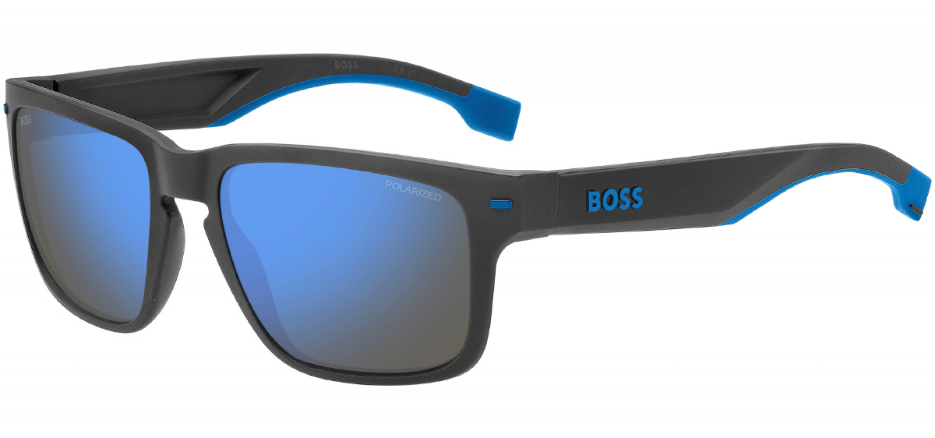 Sunčane naočale Hugo Boss BOSS 1497/S 8HT 564J: Boja: Matte Grey Blue, Veličina: 55-19-140, Spol: muške, Materijal: acetat, Vrsta leće: polarizirane