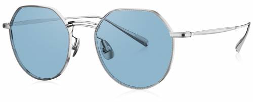 Sunčane naočale Bolon BL1008 KAI: Boja: Silver Transparent Dk Blue, Veličina: 51-19-148, Spol: unisex, Materijal: titanij