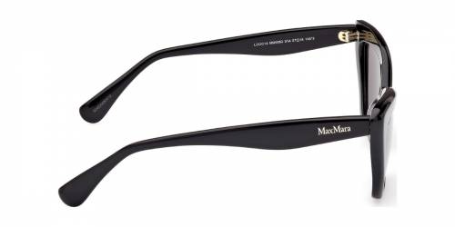 Sunčane naočale Max Mara MM0063 57 01A: Boja: Shiny Black, Veličina: 57-18-145, Spol: ženske, Materijal: acetat