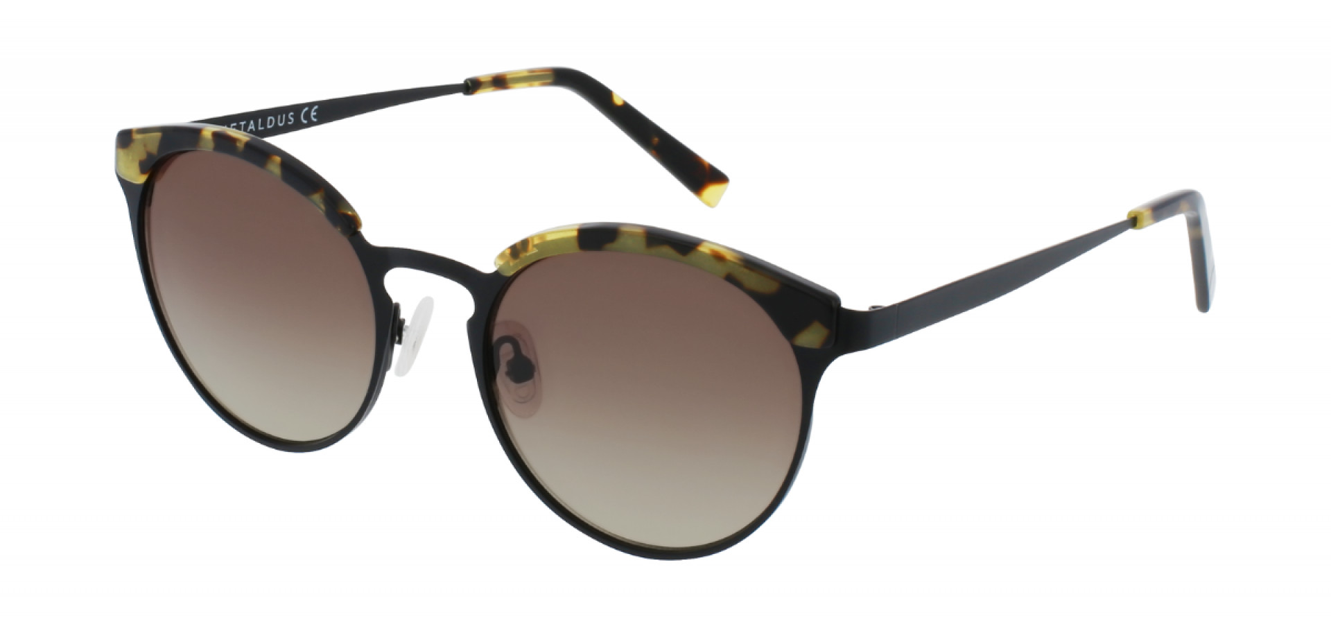 Sunčane naočale Ghetaldus GHS-W123-1: Boja: Black/Black Havana, Veličina: 50-18-140, Spol: ženske, Materijal: metal, Vrsta leće: nepolarizirane
