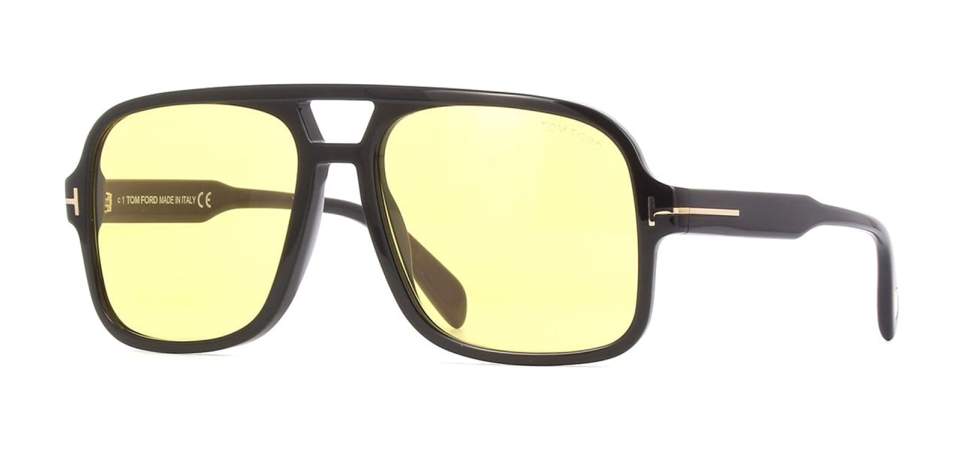 Sunčane naočale Tom Ford TOM FORD Falconer: Boja: Black Yellow, Veličina: 60, Spol: unisex, Materijal: acetat