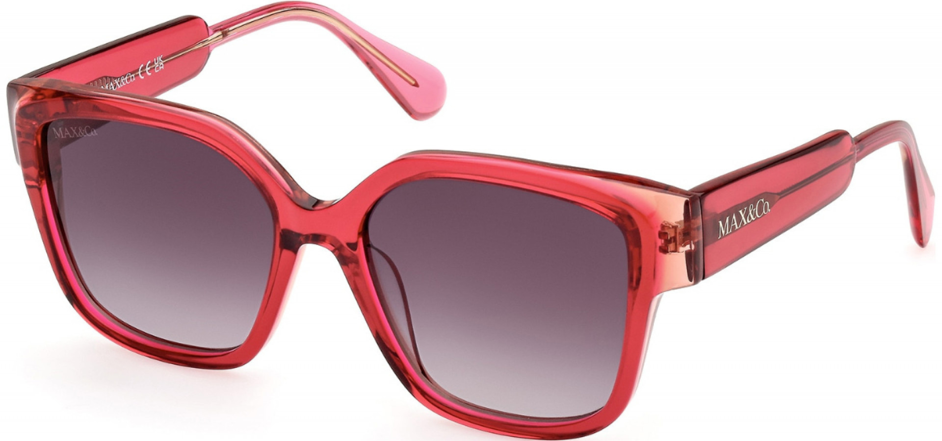 Sunčane naočale Max&Co MO0075 55 72B: Boja: Shiny Pink, Veličina: 55-17-140, Spol: ženske, Materijal: acetat