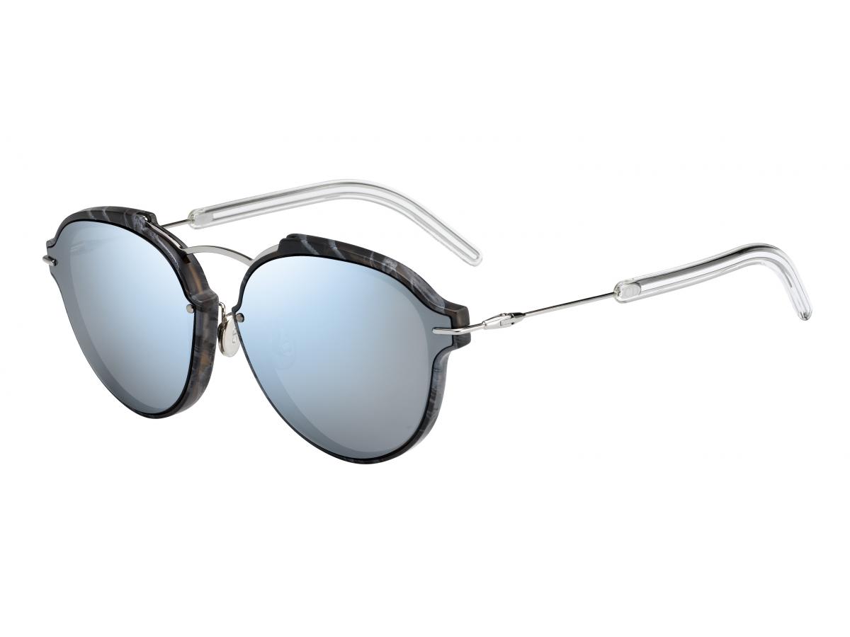 Sunčane naočale Christian Dior DIORECLAT: Boja: Grey Black Marble, Veličina: 60/13/135, Spol: ženske, Materijal: metal, Vrsta leće: zrcalne