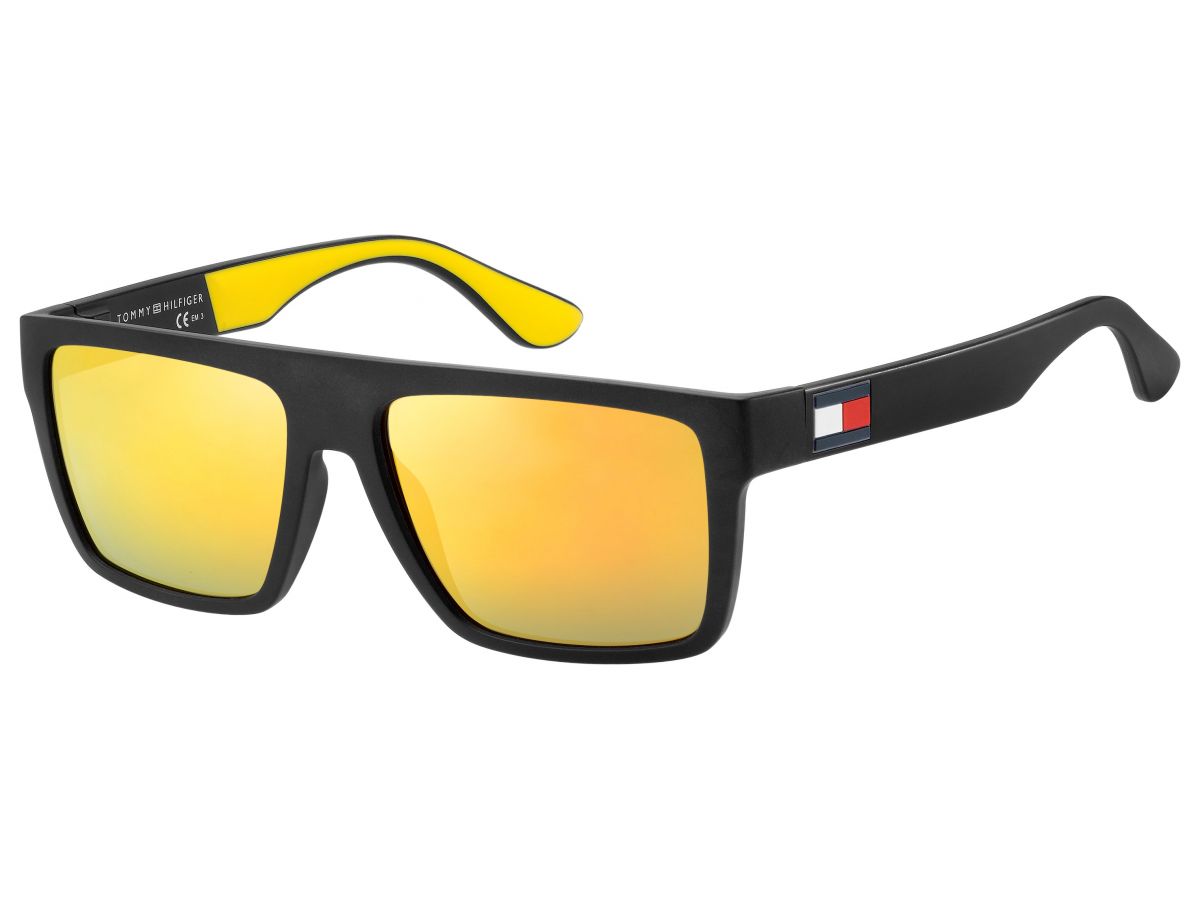 Sunčane naočale Tommy Hilfiger TH 1605/S: Boja: Black Yellow, Veličina: 56-16-140, Spol: muške, Materijal: poliamid, Vrsta leće: nepolarizirane