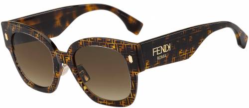 Sunčane naočale Fendi FF 0458G: Boja: Brown, Veličina: 52-23-150, Spol: ženske, Materijal: acetat