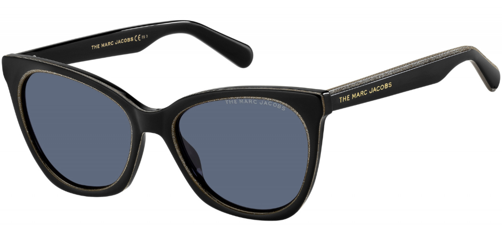 Sunčane naočale Marc Jacobs MARC 500/S NS8 54IR: Boja: Black Glitter, Veličina: 54-19-145, Spol: ženske, Materijal: acetat