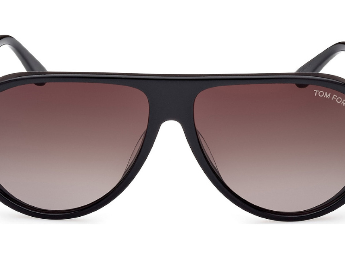 Sunčane naočale Tom Ford FT1023 60 01B: Boja: Black, Veličina: 60-13-140, Spol: muške, Materijal: acetat
