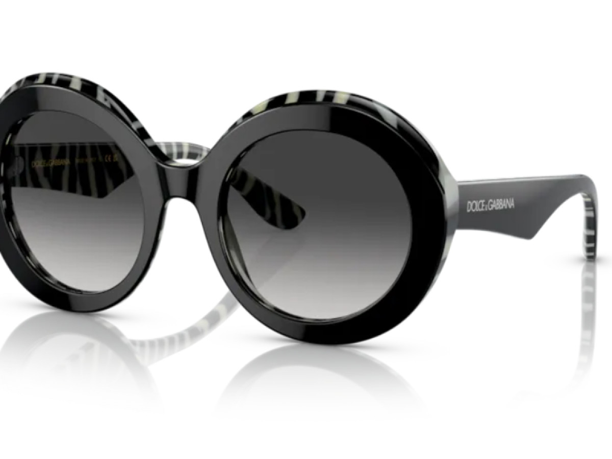 Sunčane naočale Dolce&Gabbana 0DG4418 53 33728G: Boja: Top black on zebra, Veličina: 53-22-145, Spol: ženske, Materijal: acetat