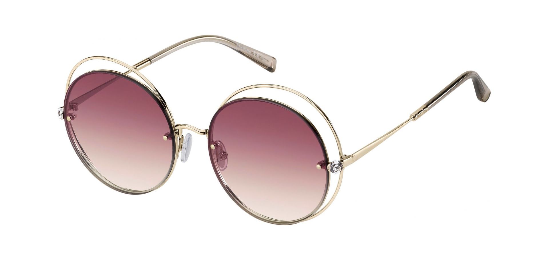 Sunčane naočale Max Mara MM SHINE: Boja: Pink w/ Gold, Veličina: 55-17-145, Spol: ženske, Materijal: metal