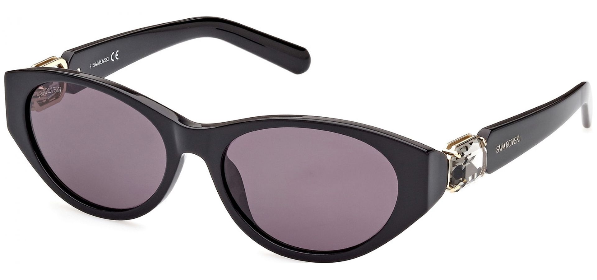 Sunčane naočale Swarovski SK0350: Boja: BLACK, Veličina: 55-17-140, Spol: ženske, Materijal: acetat