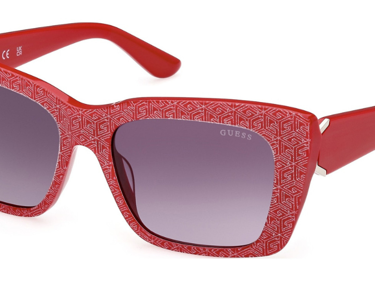 Sunčane naočale Guess GU7890 55 66B: Boja: Shiny Red, Veličina: 55-17-140, Spol: ženske, Materijal: acetat