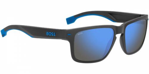 Sunčane naočale Hugo Boss BOSS 1497/S 8HT 564J: Boja: Matte Grey Blue, Veličina: 55-19-140, Spol: muške, Materijal: acetat, Vrsta leće: polarizirane